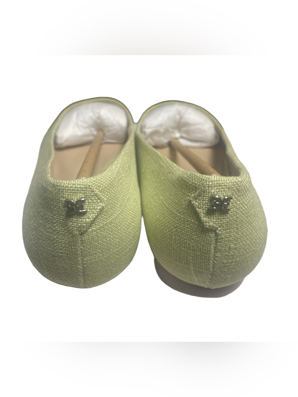 Sam Edelman Wanda Pointed Toe Flats Pistachio Linen 7.5 - Picture 4 of 5